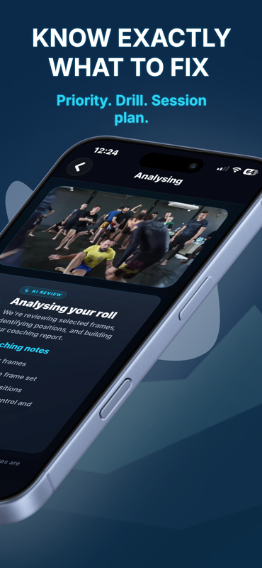 BJJ Vision AI analysing sparring footage with positional tracking